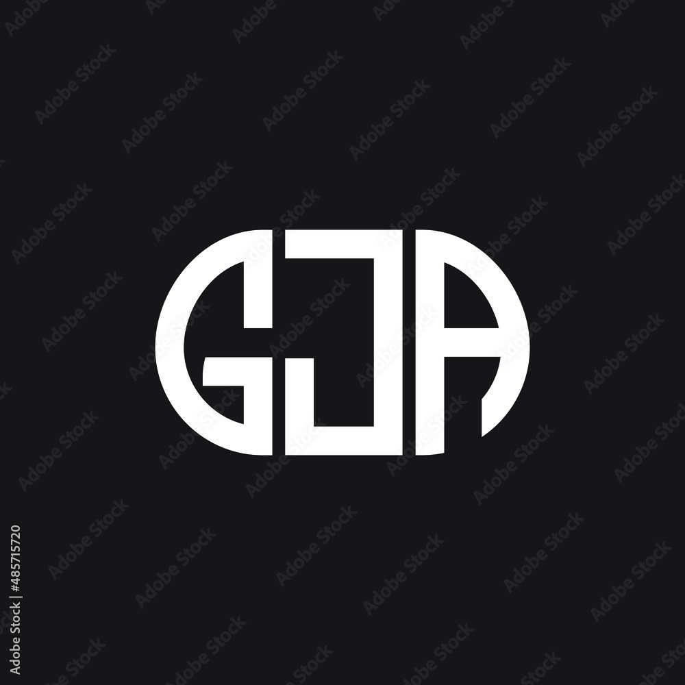 GJA letter logo design on black background. GJA creative initials letter logo concept. GJA letter design. GJA letter logo design on black background. GJA creative initials letter logo concept. GJA letter design.