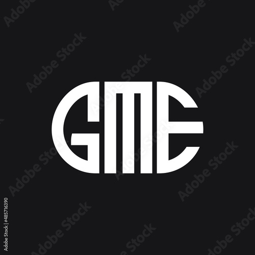 GME letter logo design on black background. GME creative initials letter logo concept. GME letter design. photo