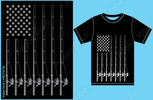 American Flag Fishing Rod Fishing Lover T-Shirt. Vintage American Flag Fishing T-Shirt.
American Flag Fishing Rod Fishing Lover T-Shirt. Vintage American Flag Fishing T-Shirt.
