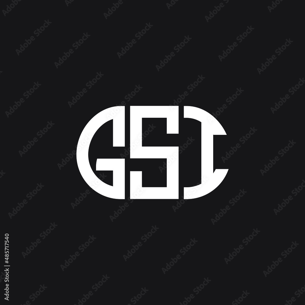 GSI letter logo design on black background. GSI creative initials letter logo concept. GSI letter design. GSI letter logo design on black background. GSI creative initials letter logo concept. GSI letter design.