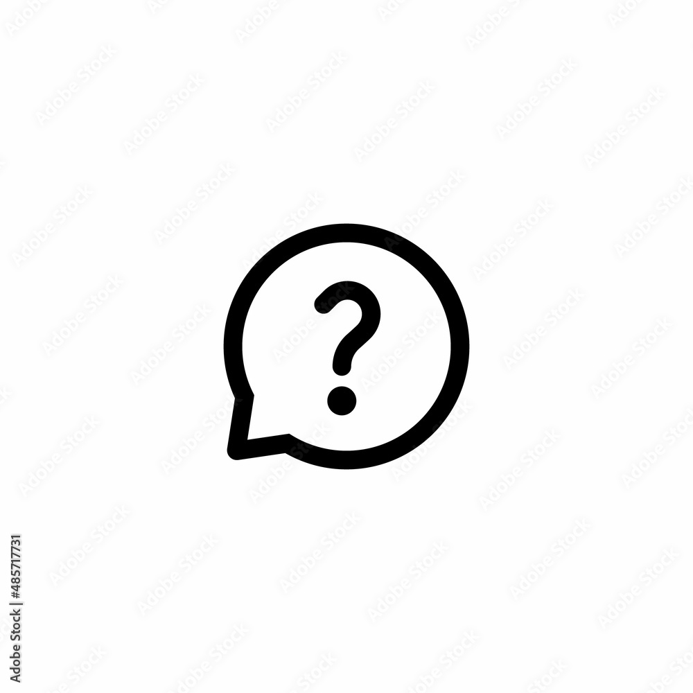 Question Mark Icon Vector in Speech Bubble Question Mark Icon Vector in Speech Bubble