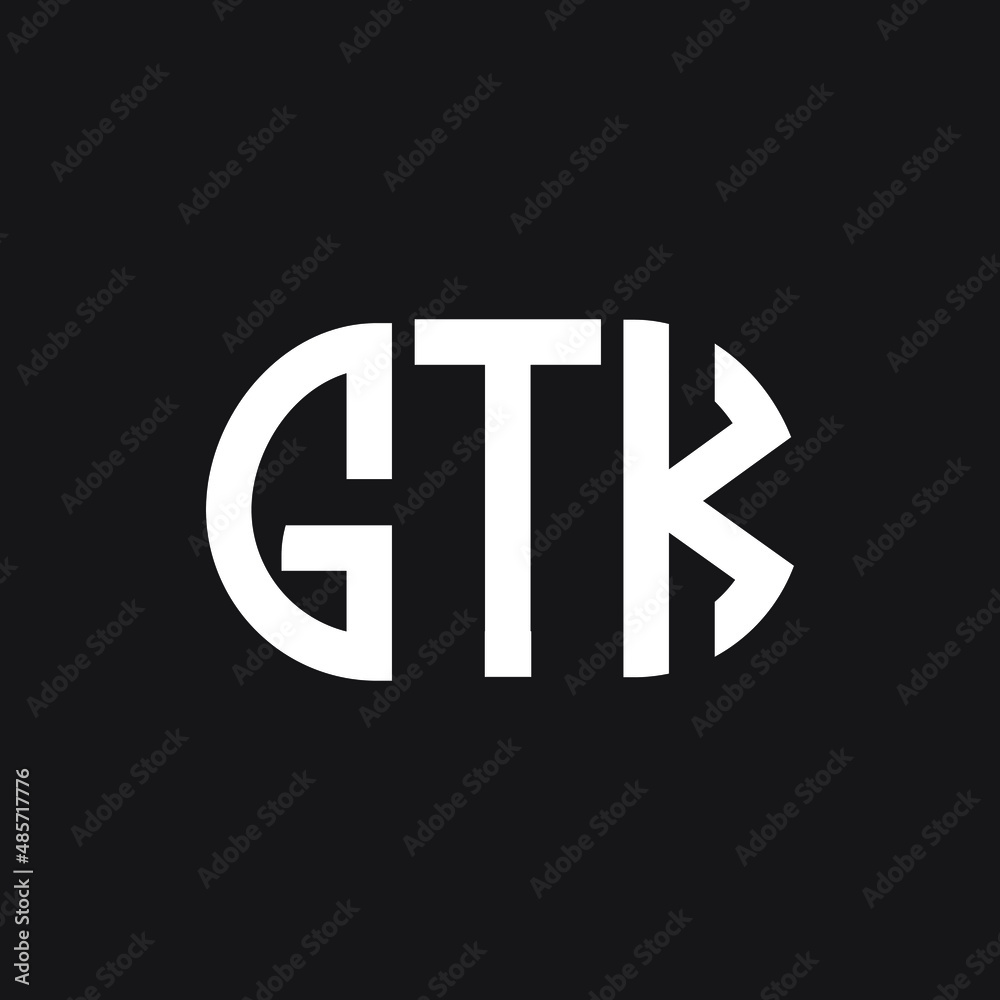 GTK letter logo design on black background. GTK creative initials letter logo concept. GTK letter design. GTK letter logo design on black background. GTK creative initials letter logo concept. GTK letter design.