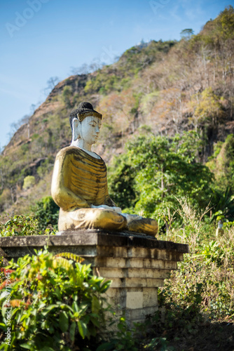 Buddha statue at Mount Zwegabin, Hpa An, Kayin State (Karen State), Myanmar (Burma) photo