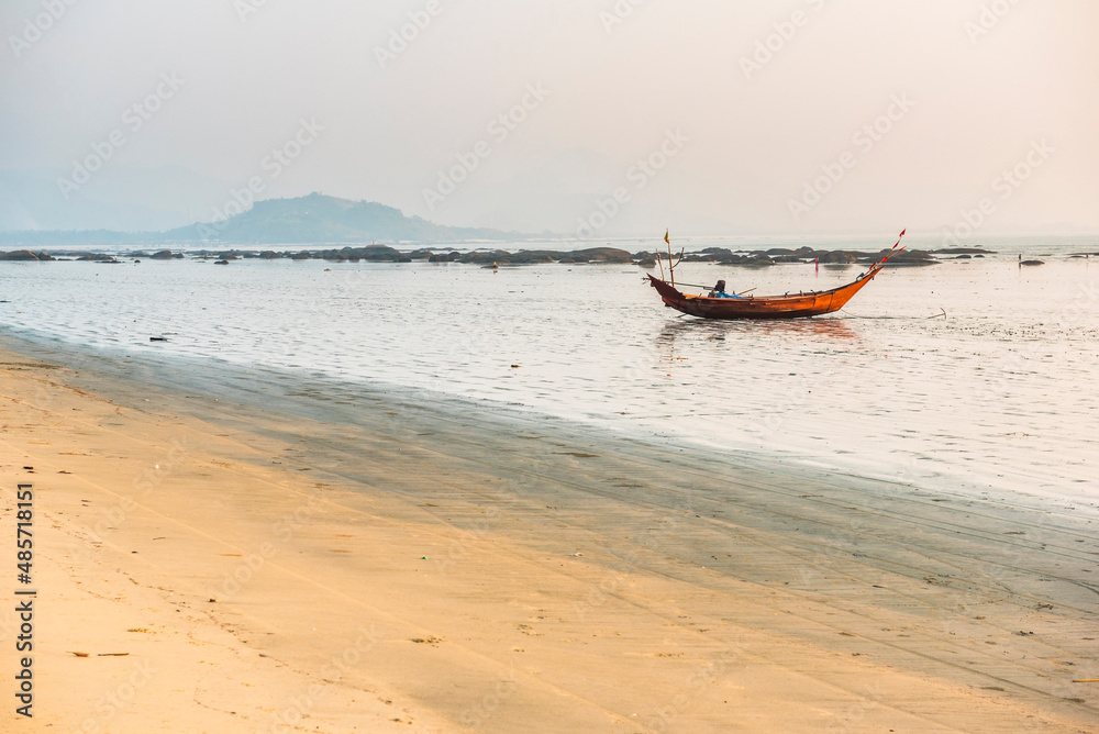 Maungmagan Beach at sunset, Dawei, Tanintharyi Region, Myanmar (Burma)