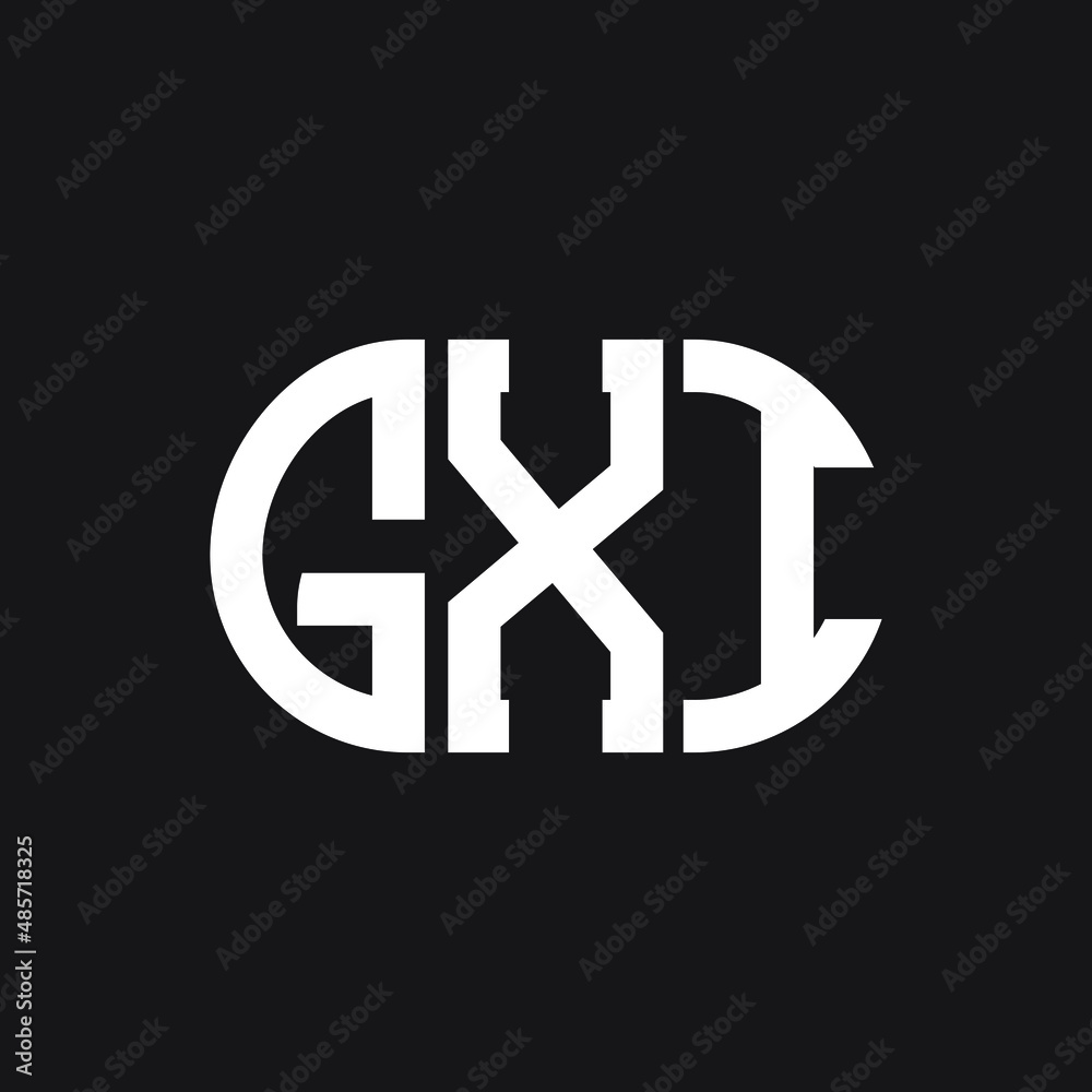 GXI letter logo design on black background. GXI creative initials letter logo concept. GXI letter design. GXI letter logo design on black background. GXI creative initials letter logo concept. GXI letter design.