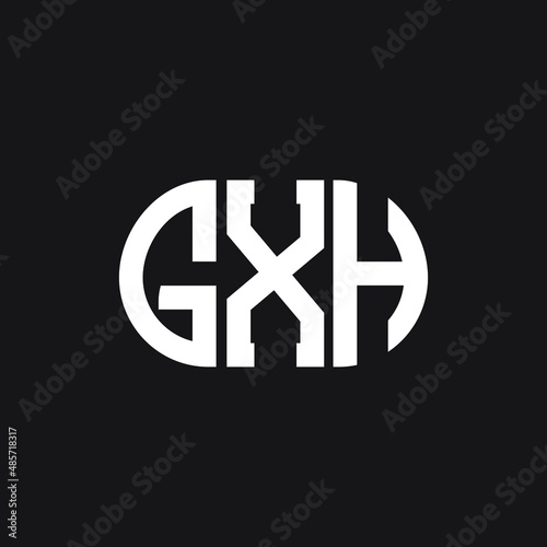 GXH letter logo design on black background. GXH creative initials letter logo concept. GXH letter design.