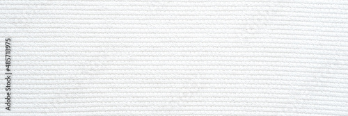 White fabric cotton textured background, Fashion textile design, close up, top view, flat lay