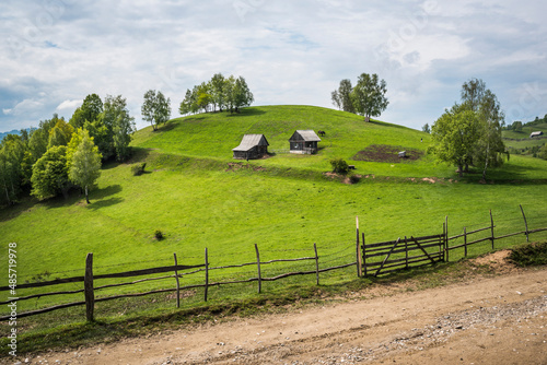 Farm in Jina, a commune of shepherds in Sibiu County, Transylvania, Romania photo