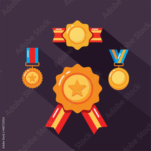 four win awards icons