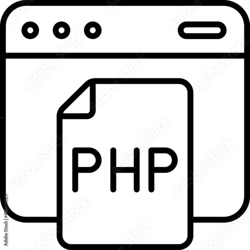 php outline icon