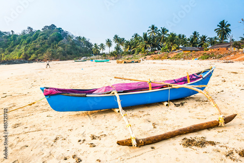 Fishing boat, Talpona Beach, South Goa, India