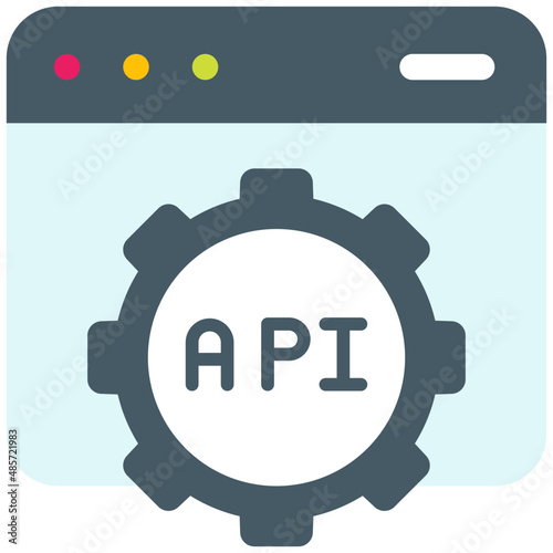 api flat icon