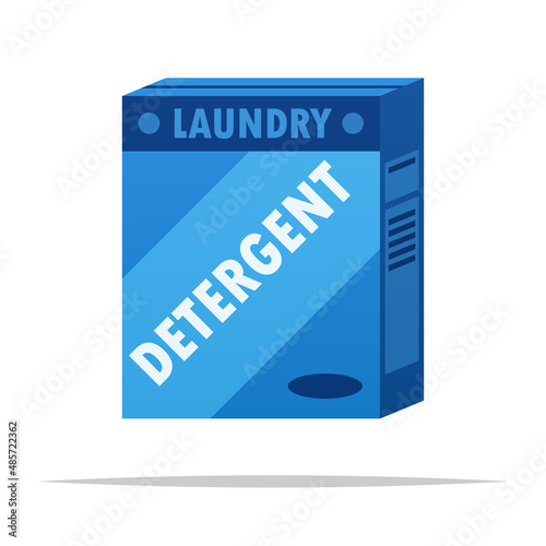 Box of laundry detergent vector isolated illustration