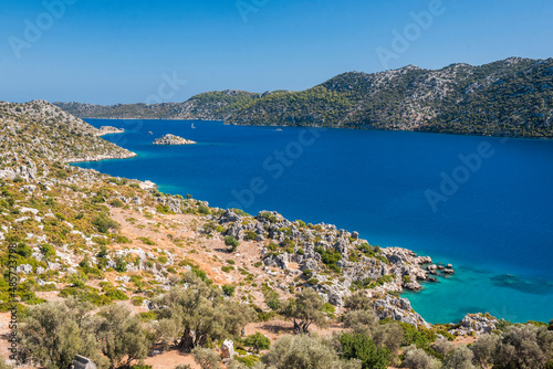 Kekova Bay, Antalya Province, Lycia, Anatolia, Mediterranean Sea, Turkey, Eastern Europe