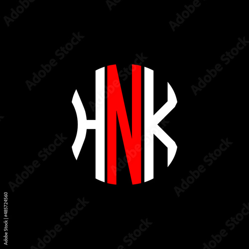 HNK letter logo creative design. HNK unique design photo