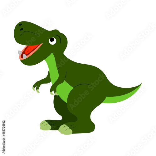 cute cartoon dinosaur baby tyrannosaurus. vector isolated on white background. © Владимир Маевский