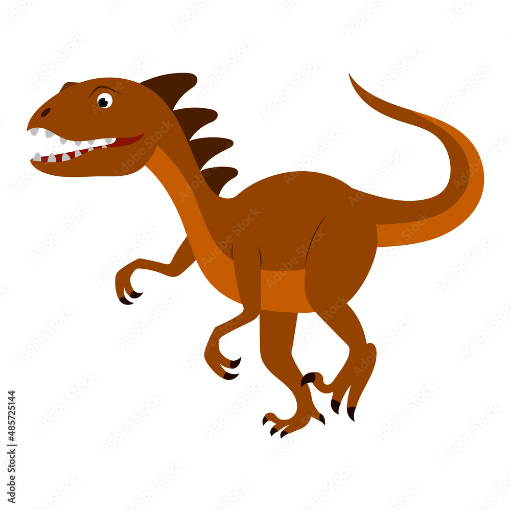 Fototapeta premium cute cartoon dinosaur . vector isolated on a white background.