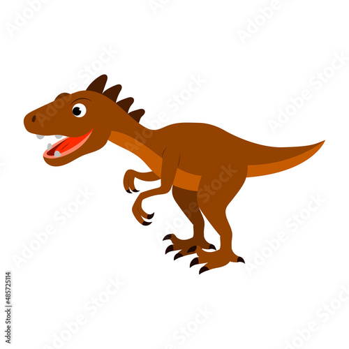 cute cartoon baby dinosaur. vector isolated on a white background.