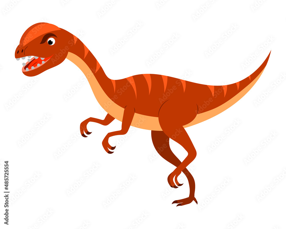 Fototapeta premium cute cartoon dinosaur . vector isolated on a white background