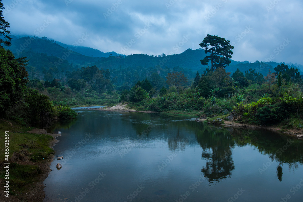 Namorona River on a misty morning at dawn, Ranomafana, Haute Matsiatra Region, Madagascar