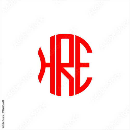 HRE letter logo creative design. HRE unique design photo