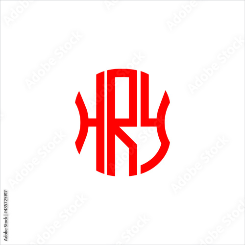 HRY letter logo creative design. HRY unique design