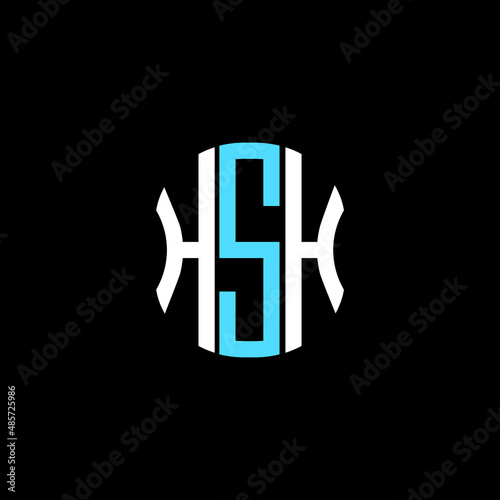 HSH letter logo creative design. HSH unique design photo