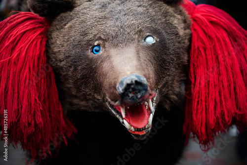 New Year Bear Dancing Festival, Comanesti, Moldova, Romania photo