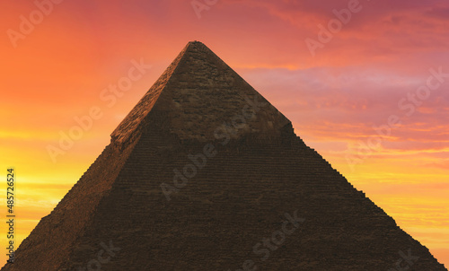 Pharaoh Khafre's Priamid at sunset