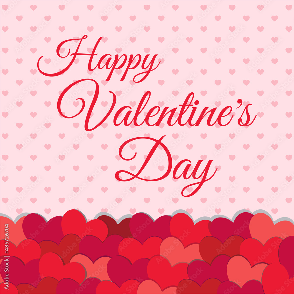 Happy Valentine's Day Background. Happy Valentine's Day Background with Heart Shape Design.