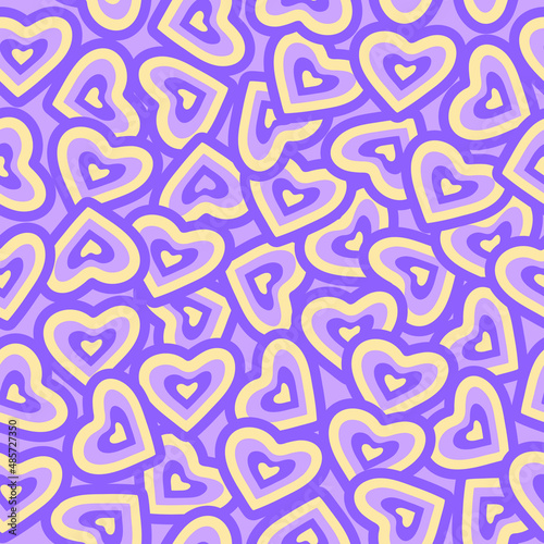Seamless Pattern with Doodle hearts, Doodle heart, Valentine day