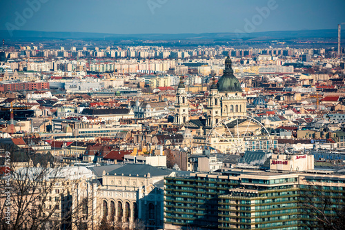 View from Gellert Hill, Budapest, Hungary, Europe