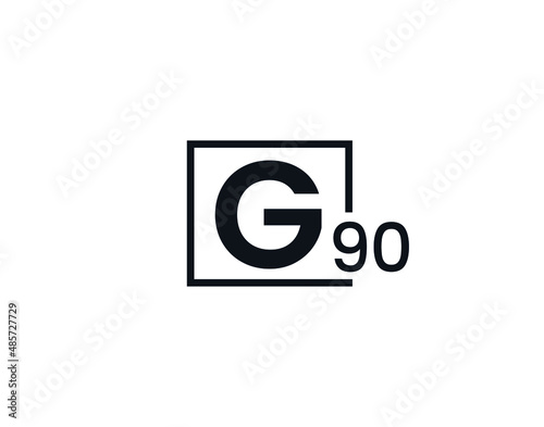 G90, 90G Initial letter logo