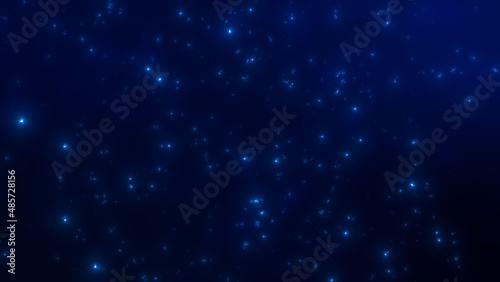 深海のような青い背景ときめ細かいパーティクル 粒々 泡