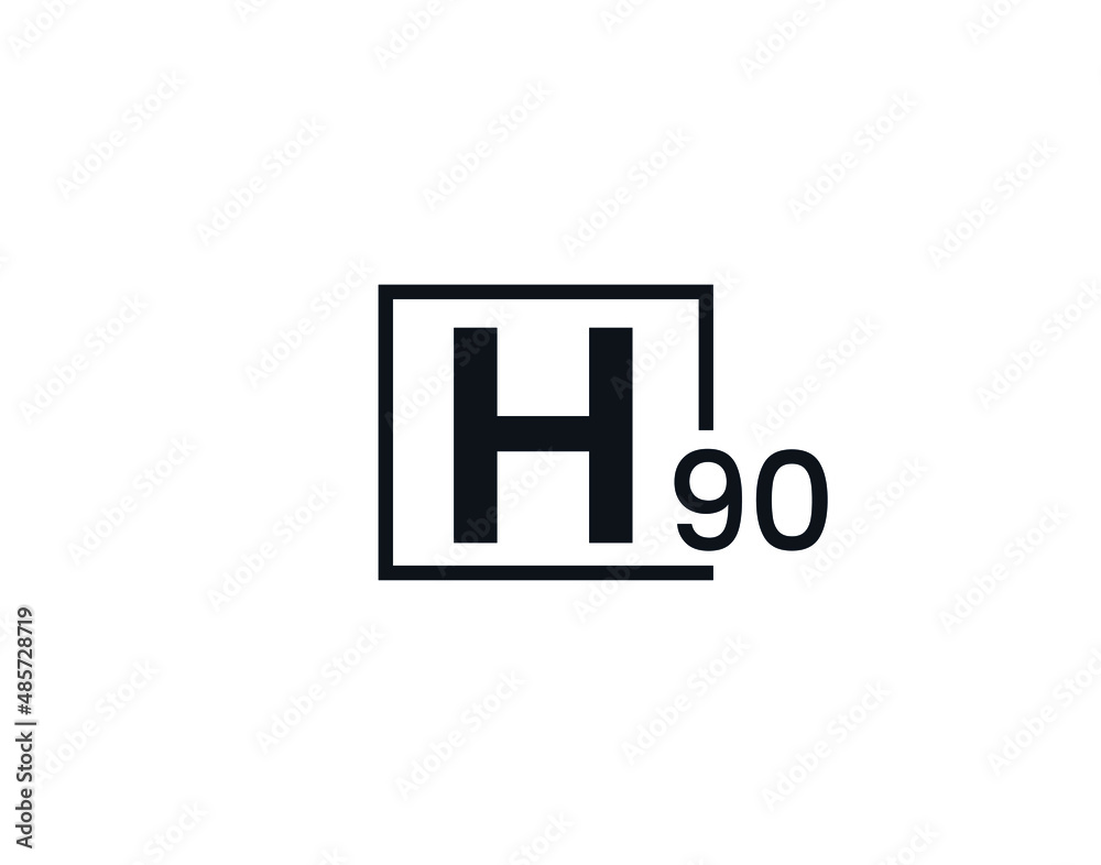 H90, 90H Initial letter logo H90, 90H Initial letter logo