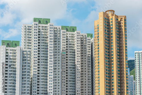 Photography Exterior of high rise residential building in Hong Kong city
