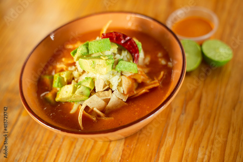 mexican pozole soup bowl food 