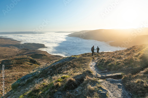 Hiking Ben Lomond in the mountains of Loch Lomond and the Trossachs National Park, Scottish Highlands, Scotland, United Kingdom, Europe © Matthew