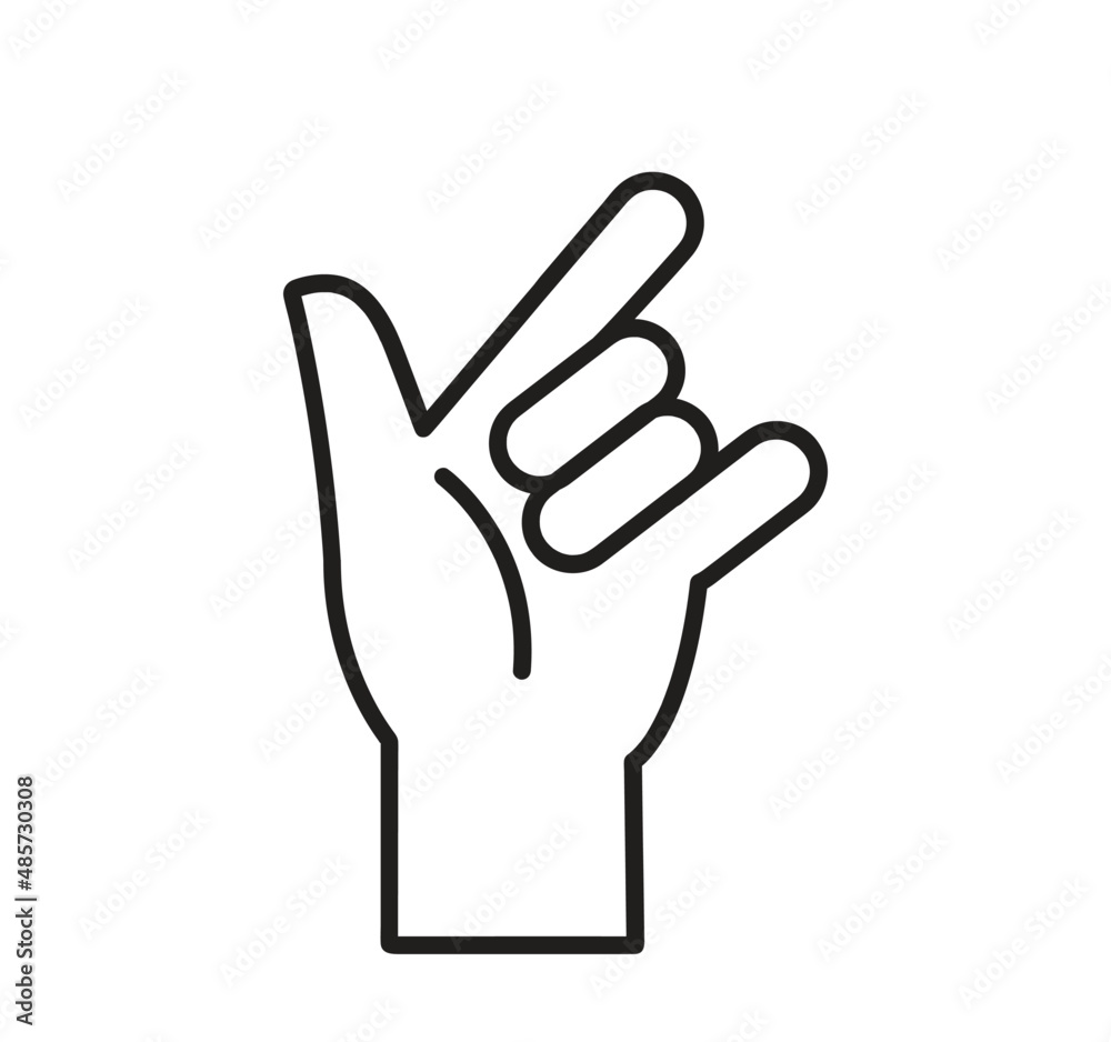 I Love You language hand sign icon I Love You language hand sign icon