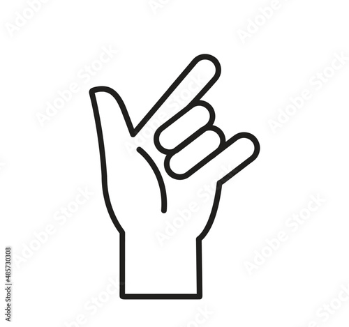 I Love You language hand sign icon