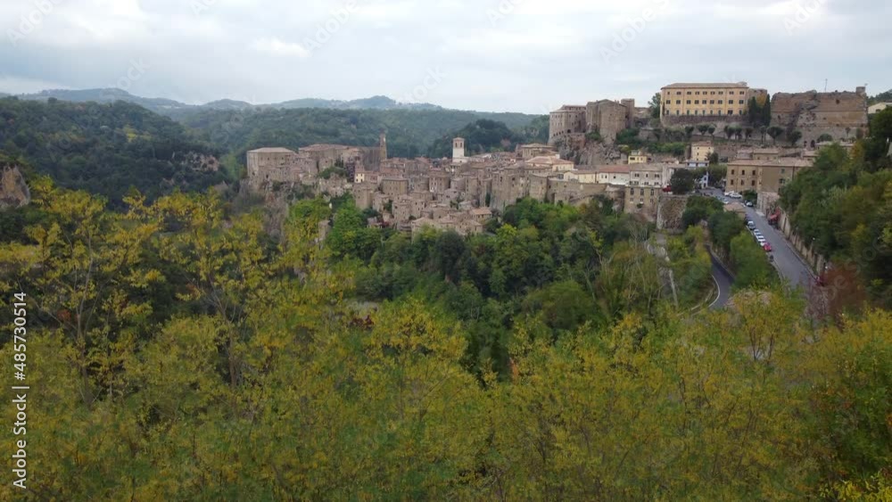 Sorano aerial view in Tuscany, Italy Sorano aerial view in Tuscany, Italy