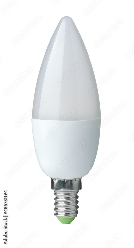 Front view of frosted LED candle light bulb Front view of frosted LED candle light bulb