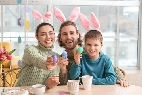 Happy parents and their lit...
