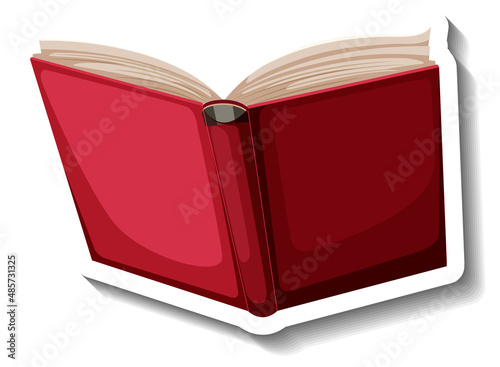 Opened book isolated on white background