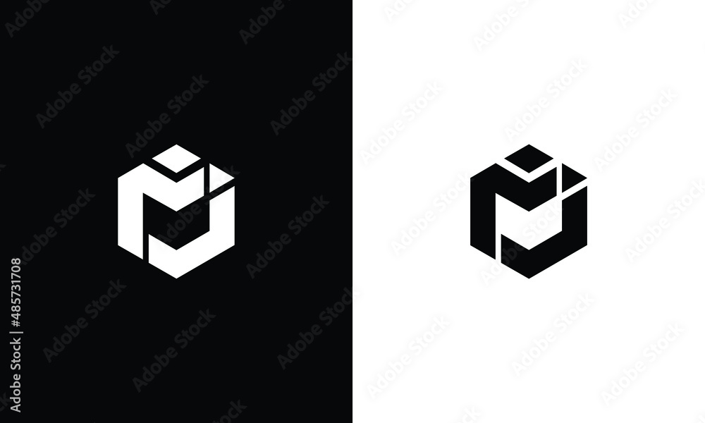 MJ monogram logo design, MJ JM creative minimal line art logo Stock ...