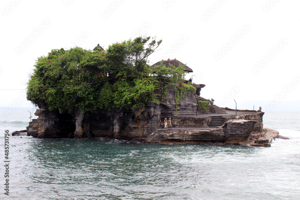 A closer view of Tanah Lot, a Balinese Hindu temple on top of cliff and rock formation. Taken January 2022. A closer view of Tanah Lot, a Balinese Hindu temple on top of cliff and rock formation. Taken January 2022.