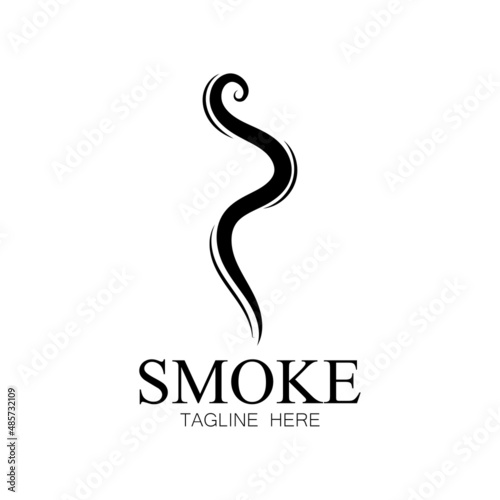 Smoke steam icon logo illustration isolated on white background Aroma vaporize icons. Smells vector line icon  hot aroma  stink or cooking steam symbols  smelling or vapor