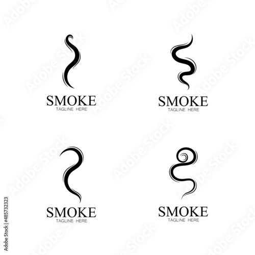Smoke steam icon logo illustration isolated on white background Aroma vaporize icons. Smells vector line icon  hot aroma  stink or cooking steam symbols  smelling or vapor