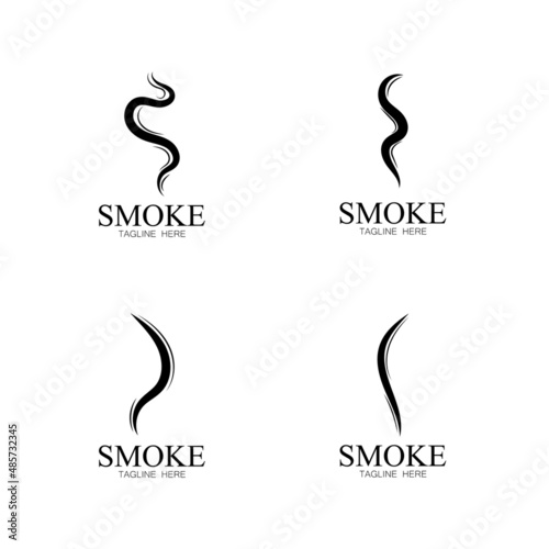 Smoke steam icon logo illustration isolated on white background Aroma vaporize icons. Smells vector line icon  hot aroma  stink or cooking steam symbols  smelling or vapor