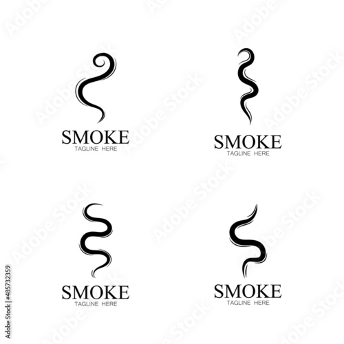 Smoke steam icon logo illustration isolated on white background Aroma vaporize icons. Smells vector line icon  hot aroma  stink or cooking steam symbols  smelling or vapor
